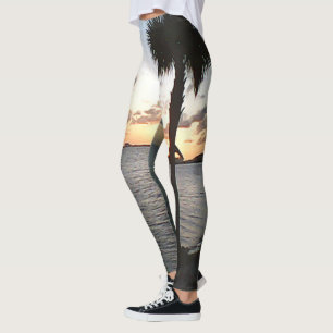 Leggings Coucher de soleil sur la plage