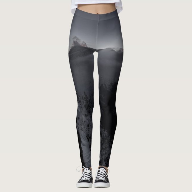 Leggings Coucher de soleil volcanique sur les sommets majes (Devant)