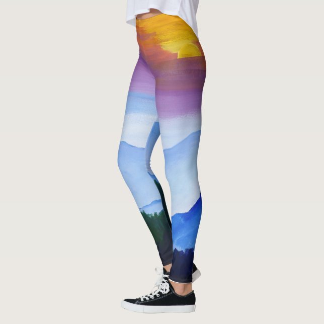Leggings Coucher du soleil de montagne de Smokey (Gauche)