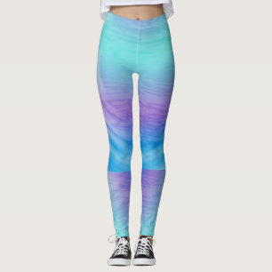 Leggings Coucher du soleil tropical de l'eau en pastel