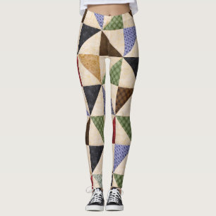 Leggings Couette en Patchwork colorée : Texture de fleur.