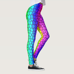 Leggings couleur arc-en-ciel inspirés de verre