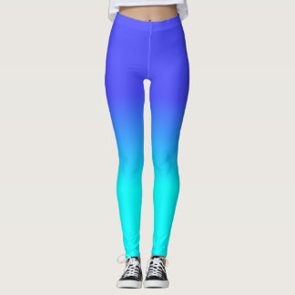 Leggings Couleur au néon bleue et lumineuse au néon F
