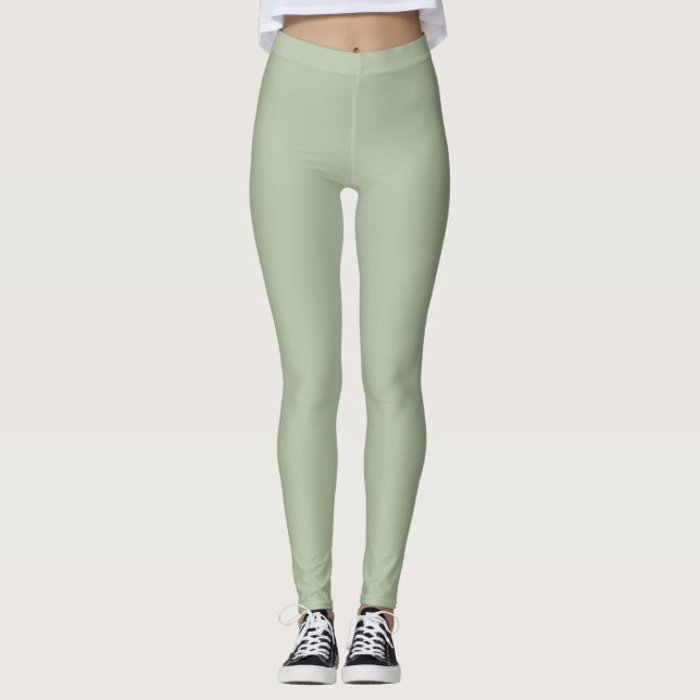 Leggings Couleur claire et verte (Devant)