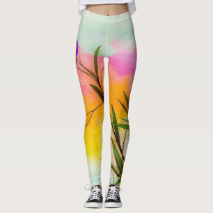 Leggings Couleur d'amour des pétunias mexicains