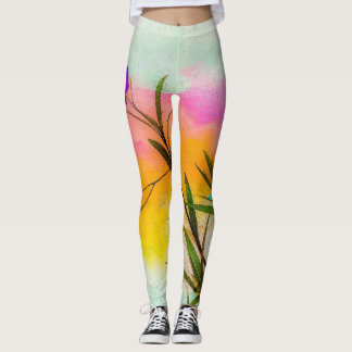 Leggings Couleur d'amour des pétunias mexicains