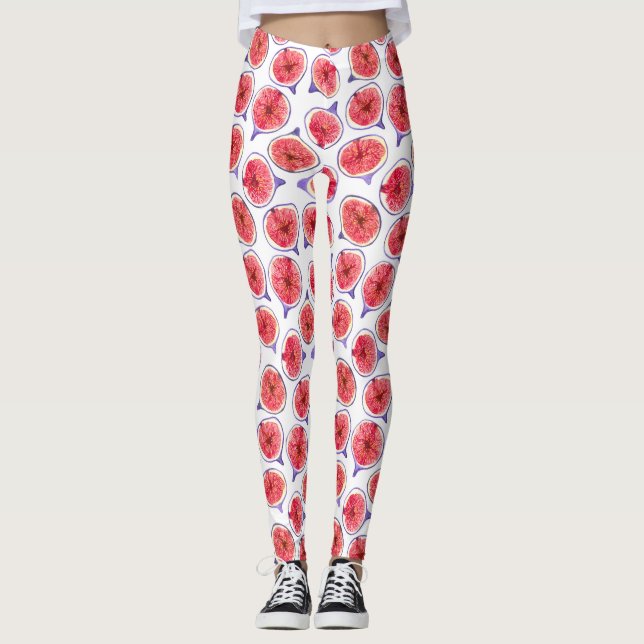 Leggings Couleur d'aquarelle des tranches de fibres (Devant)
