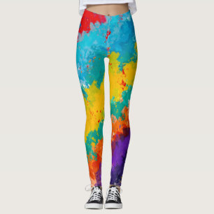 Leggings Couleur de peinture de Fiesta éclaboussure de coul