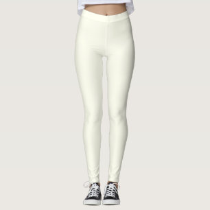 Leggings Couleur d'ivoire solide personnalisée