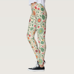 Leggings Couleur douce motif floral