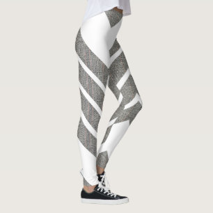 Leggings Couleur élégante et élégante Chevron Zigzag Motif
