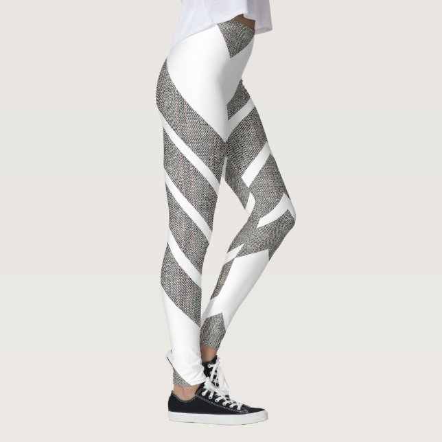 Leggings Couleur élégante et élégante Chevron Zigzag Motif (Droite)