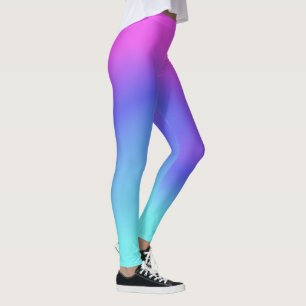 Leggings Couleur Flow rose violet bleu Aqua Dames Mode