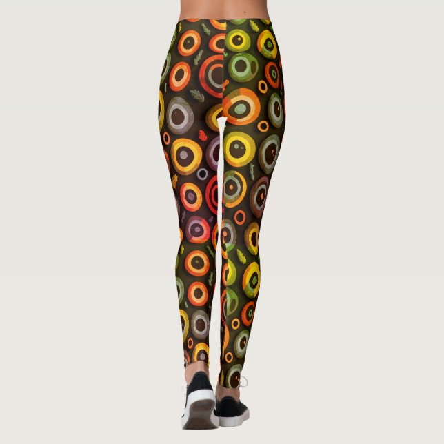 Leggings Couleur Halloween géométrique Éffrayant Monster Ey (Dos)