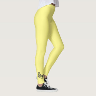 Leggings Couleur jaune clair pour femme, femme, fille