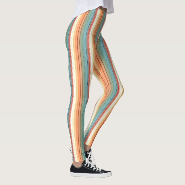 Leggings Couleur Muet des rayures sud-ouest (Droite)
