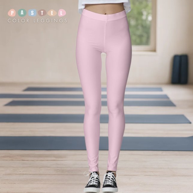 Leggings Couleur Rose Orchidée Pastel Lumière Douce Uni (Solid Soft Light Pastel Orchid Pink Color Leggings
)