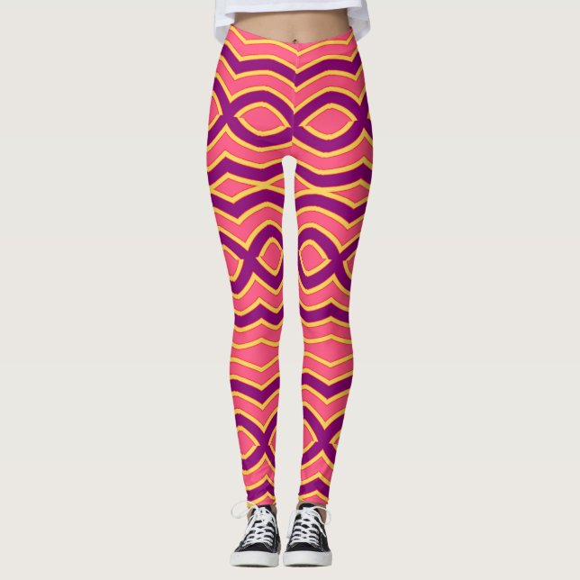 Leggings Couleur rouge "Ratti_Creative_Arts" (Devant)