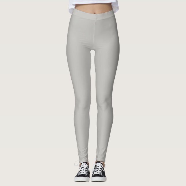 Leggings Couleur solide gris clair (Devant)