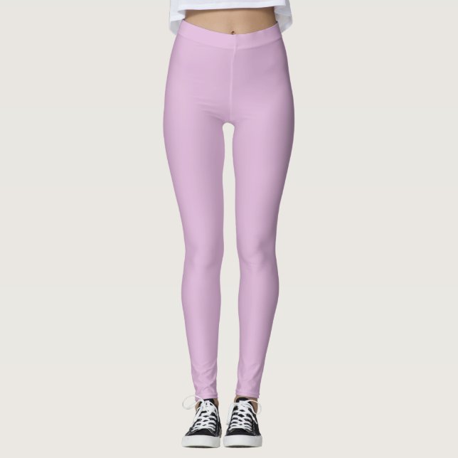 Leggings Couleur solide Lilac française douce (Devant)