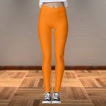 Leggings Couleur solide orange de sécurité<br><div class="desc">Couleur solide orange de sécurité</div>