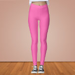 Leggings Couleur solide rose chaud<br><div class="desc">Couleur solide rose chaud</div>