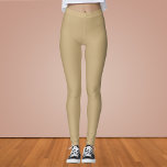 Leggings Couleur uni beige clair<br><div class="desc">Couleur uni beige clair</div>