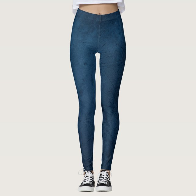 Leggings Couleur uni de la teinture Indigo (Devant)