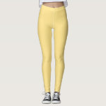 Leggings Couleur uni Jasmin<br><div class="desc">Abstraite couleur de jasmin simple #FFE48C</div>