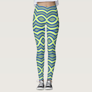Leggings Couleur verte sur-impression "Ratti_Creative_Arts"