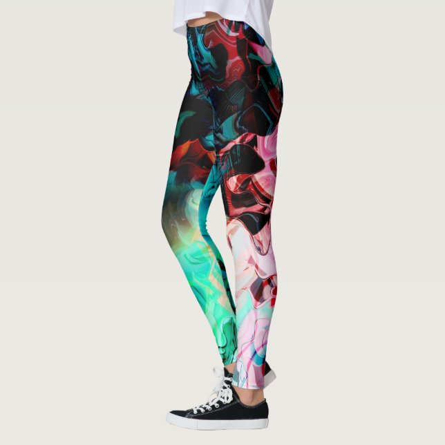 Leggings Couleurs Abstraites, belles (Gauche)