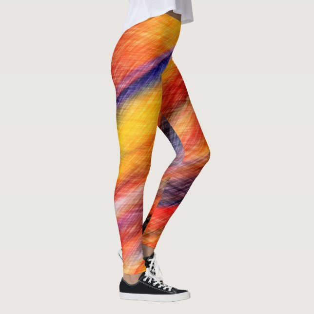 Leggings Couleurs Abstraites du coucher du soleil (Droite)