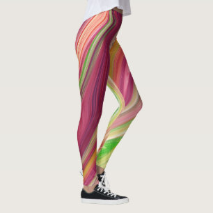Leggings Couleurs colorées marbrées Motif
