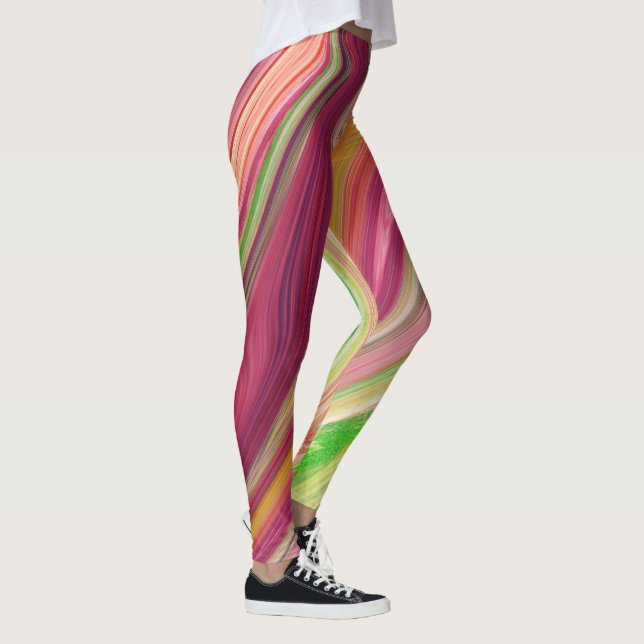 Leggings Couleurs colorées marbrées Motif (Droite)