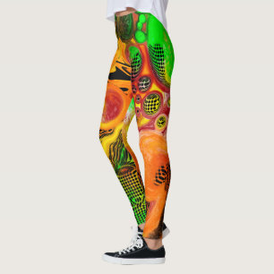 Leggings Couleurs d'automne Abstrait pour la peinture