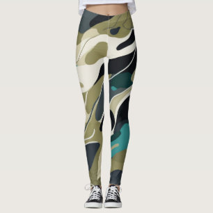 Leggings Couleurs de camouflage Design arrière - plan Leggi