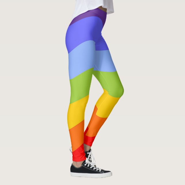 Leggings Couleurs de Chakras / Arc-en-ciel - vagues (Droite)