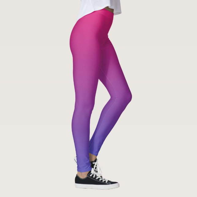 Leggings Couleurs de dégradé rose et violet (Droite)