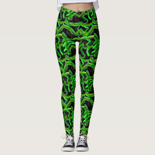 Leggings Couleurs de terre verte mêlant odeur de vin et de