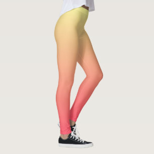 Leggings Couleurs dégradées rouge et jaune