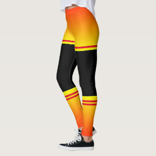 Leggings Couleurs du coucher de soleil Jambes amusantes ave