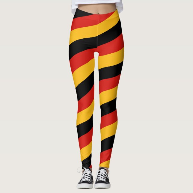 Leggings COULEURS DU DRAPEAU ALLEMAND bandes + vos idées (Devant)