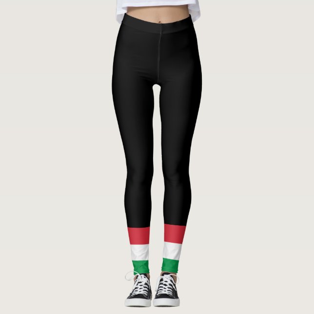 Leggings Couleurs du drapeau italien. (Devant)
