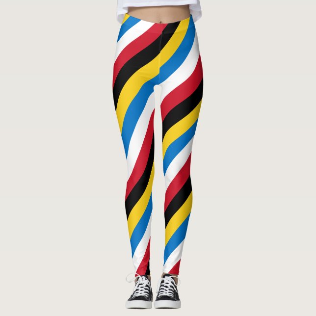 Leggings Couleurs du drapeau national d'Antigua-et-Barbuda  (Devant)