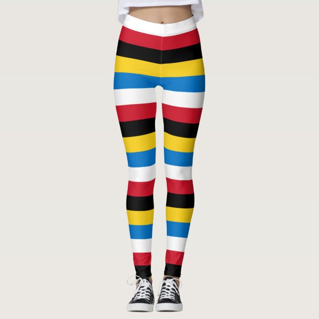Leggings Couleurs du drapeau national d'Antigua-et-Barbuda  (Devant)