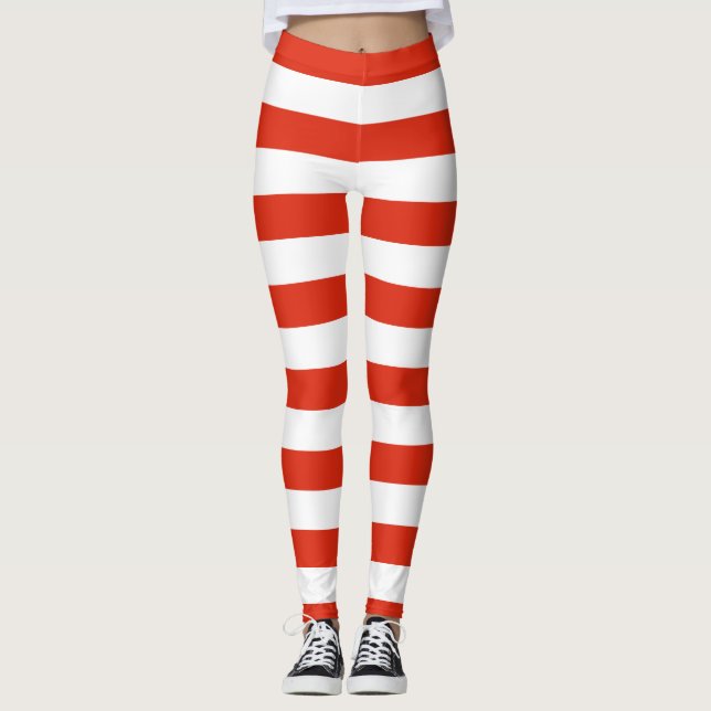 Leggings Couleurs du drapeau national de Hong Kong horizont (Devant)