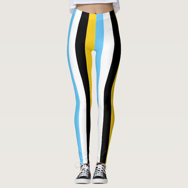 Leggings Couleurs du drapeau national de Sainte-Lucie (Devant)