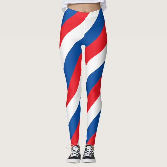 Leggings Couleurs du drapeau national de Slovaquie diagonal (Devant)