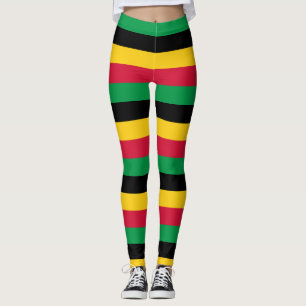 Leggings Couleurs du drapeau national de Vanuatu Horizontal