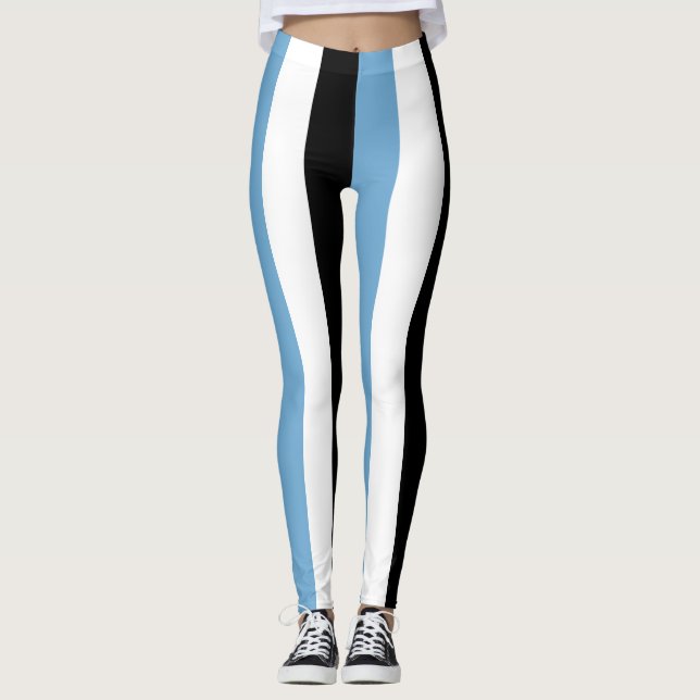 Leggings Couleurs du drapeau national du Botswana triées ve (Devant)